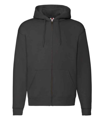 Fruit Loom Premium Zip Hooded Swt - Black - L